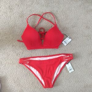 Red Shade and Shore bikini